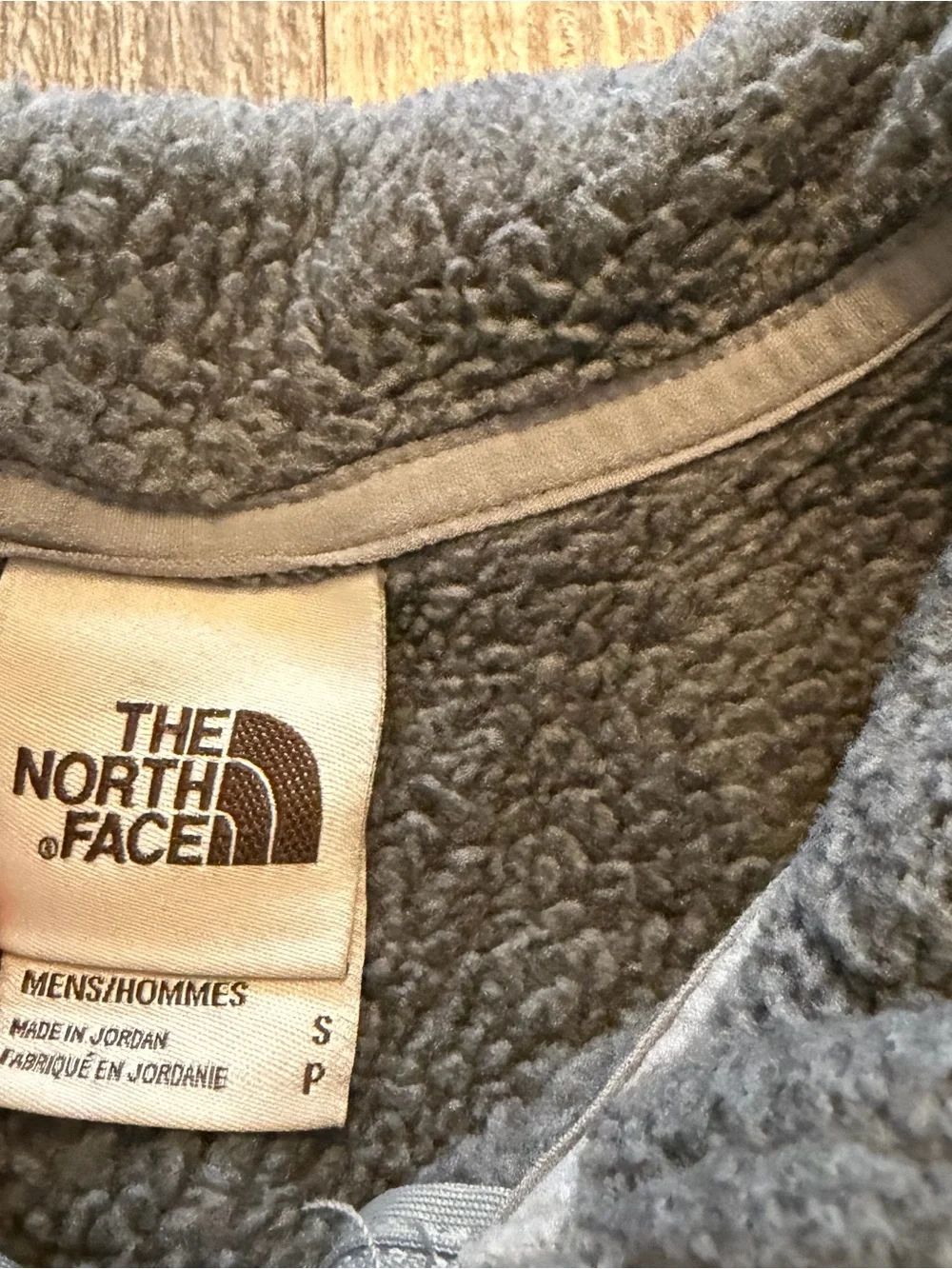 Men’s The North Face Quarter Zip Fleece Sweatshirt Gray